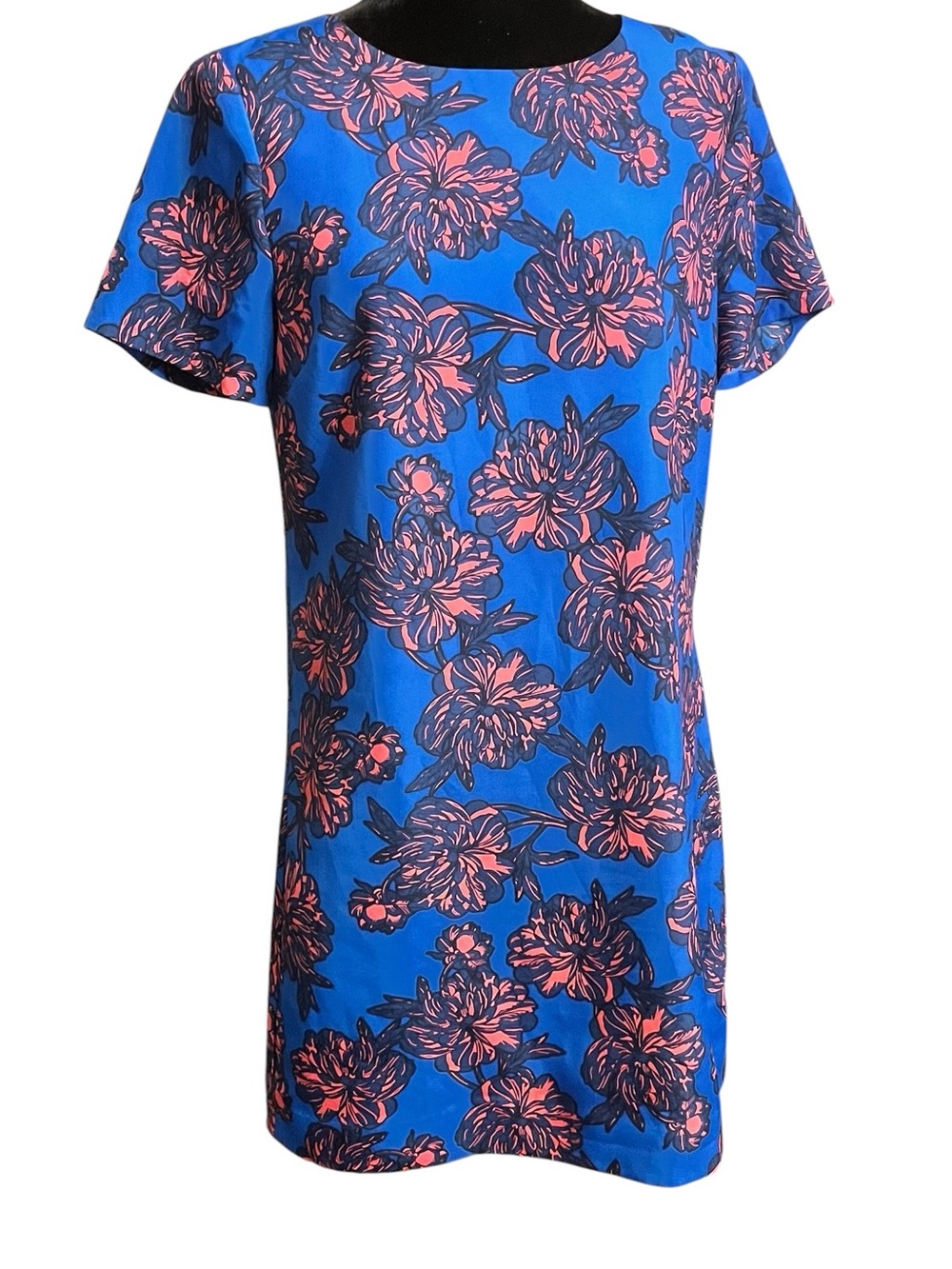 J. Crew Royal Blue Floral Dress 6